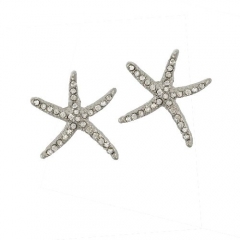 PAVE STARFISH POST EARRINGS
