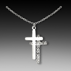 N-1457 stainless steel cross necklace