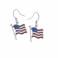 American Flag epoxy dangle earrings